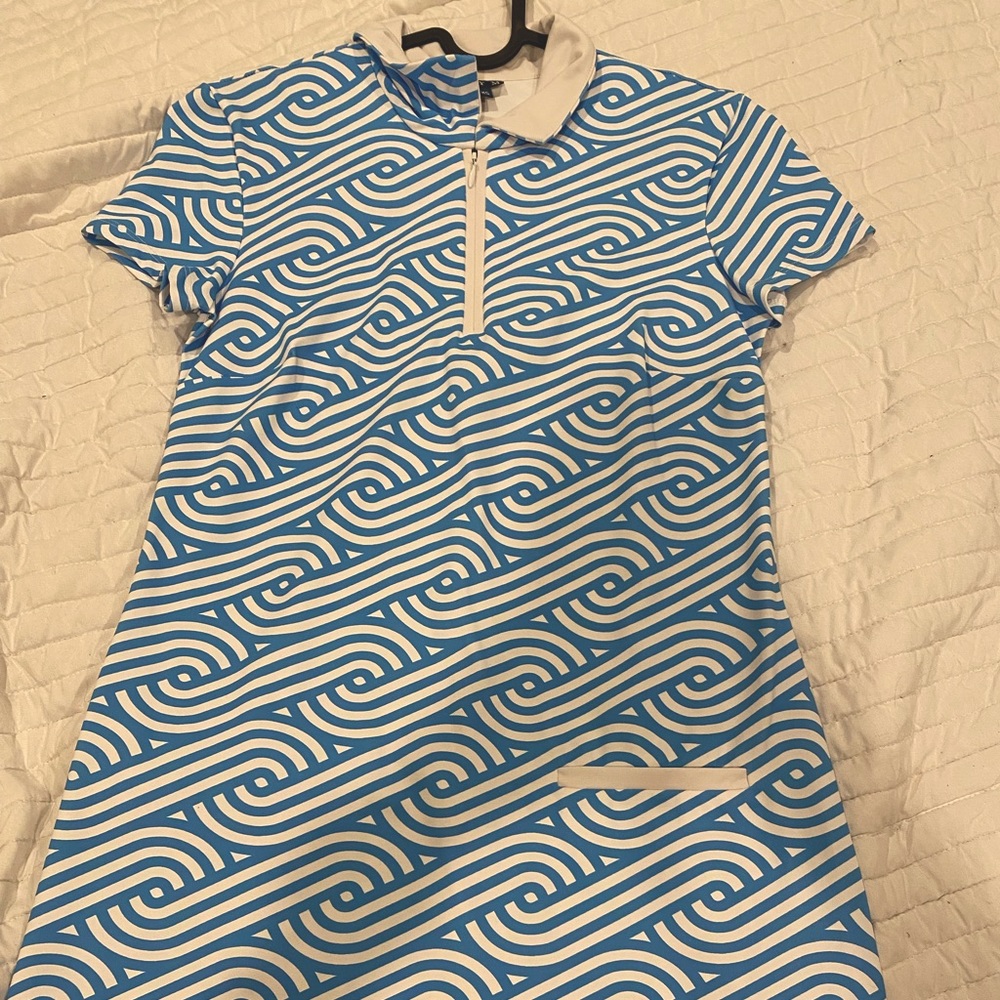 MELLY M Blue White Dress XS